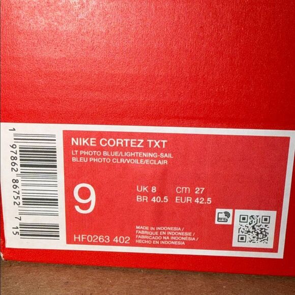 Nike Cortez TXT Light Photo Blue HF0263-402 Men’s Size 9 - Picture 6 of 6